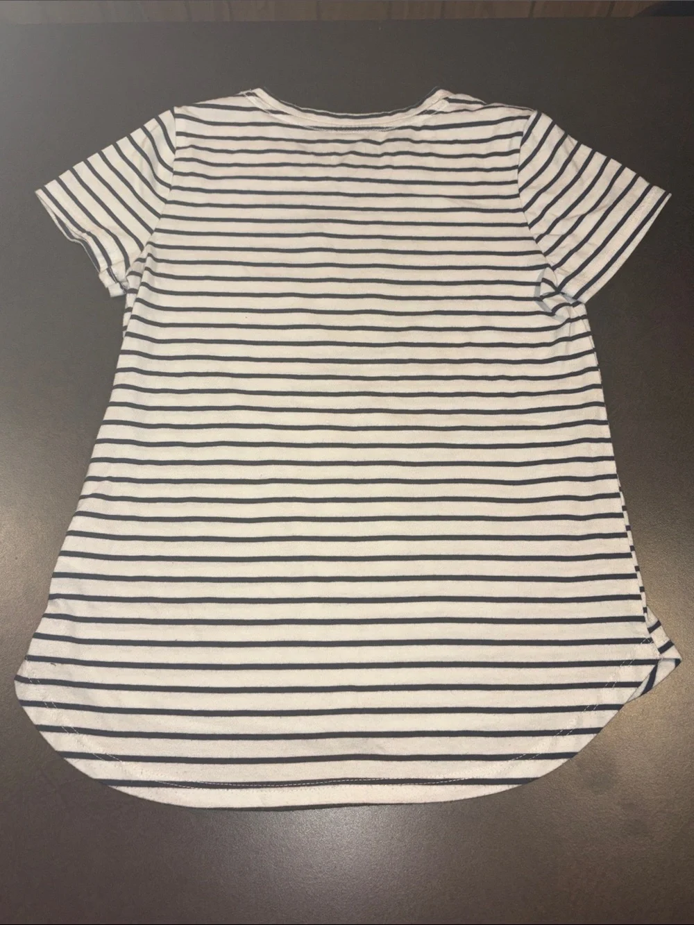 wonder nation White & Black Striped Short-Sleeve Tee with Sequin Butterflies